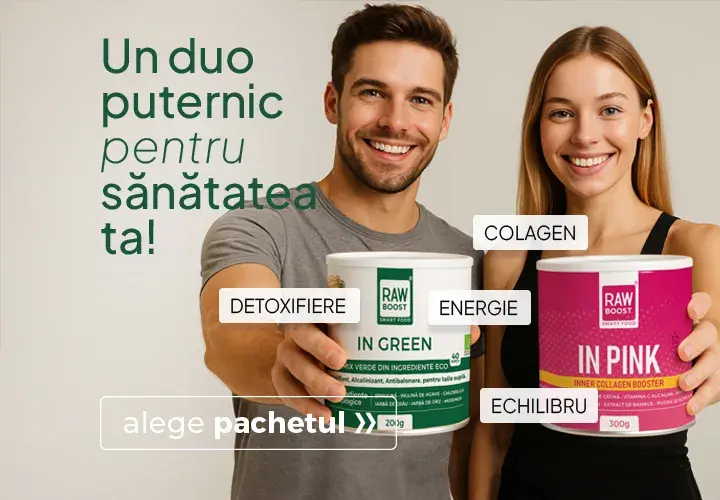 Un duo puternic pentru sănătatea ta! Detoxifiere, colagen, energie, echilibru! Vezi pachetul!